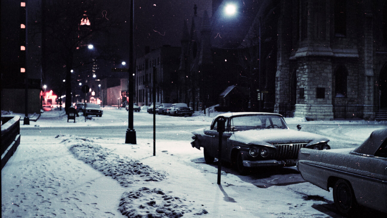 Chicago's Michigan Avenue during a snowstorm, circa 1960's.