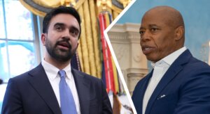 NYC Mayor-elect Zohran Mamdani and outgoing Mayor Eric Adams. 