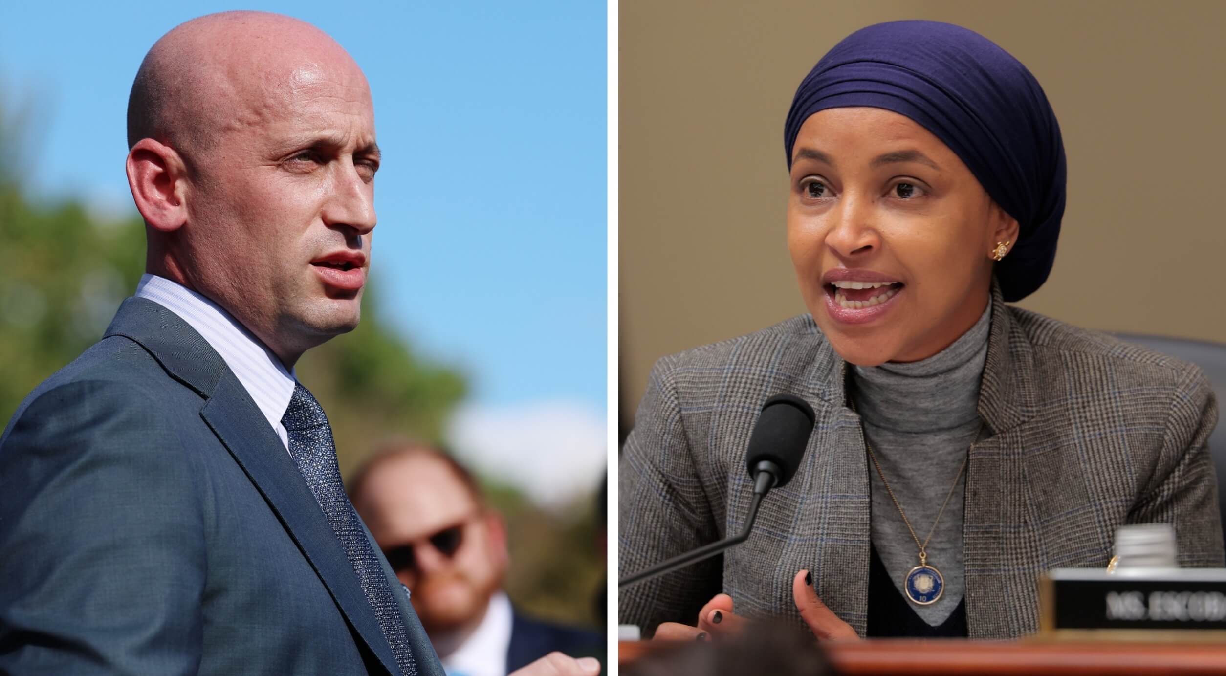 Rep. Ilhan Omar says Stephen Miller’s comments on immigrants sound like how...