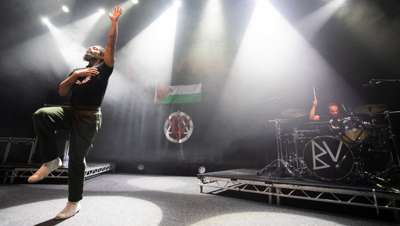 Bob Vylan onstage during a concert at Vicar Street in Dublin, Ireland, Nov. 26, 2025.