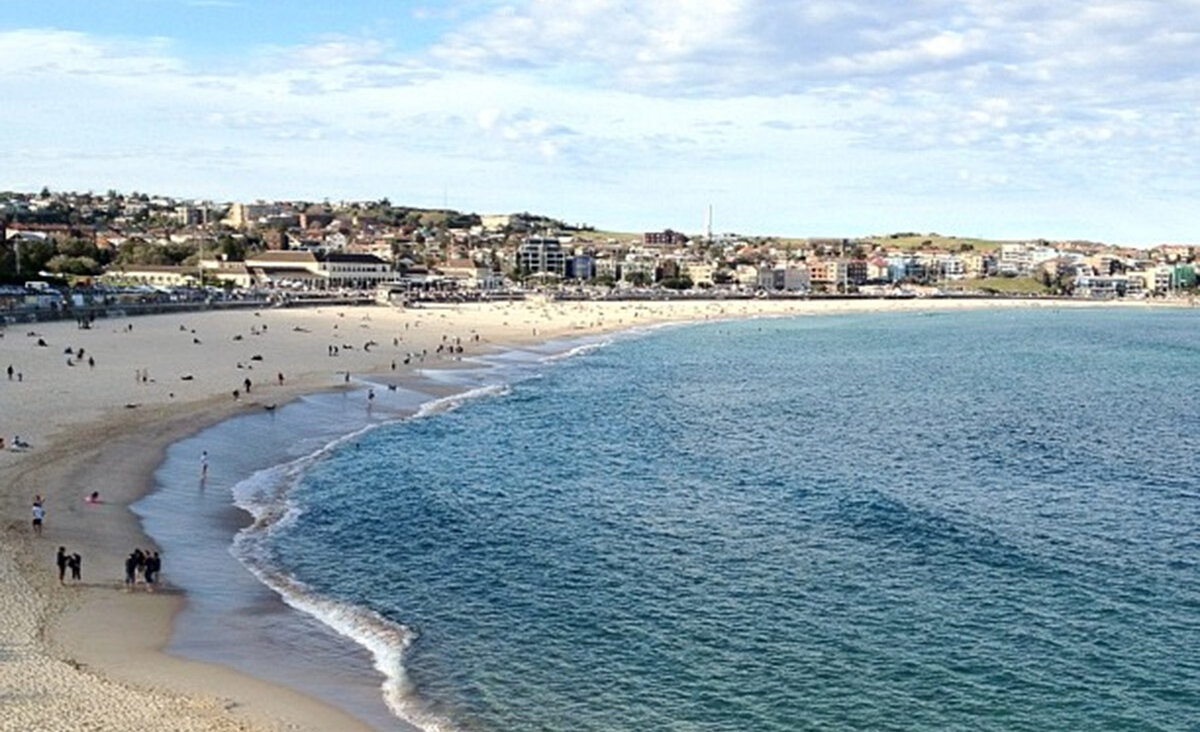 Bondi is one of several beaches nestled in coves along the southeastern shore of Sydney.