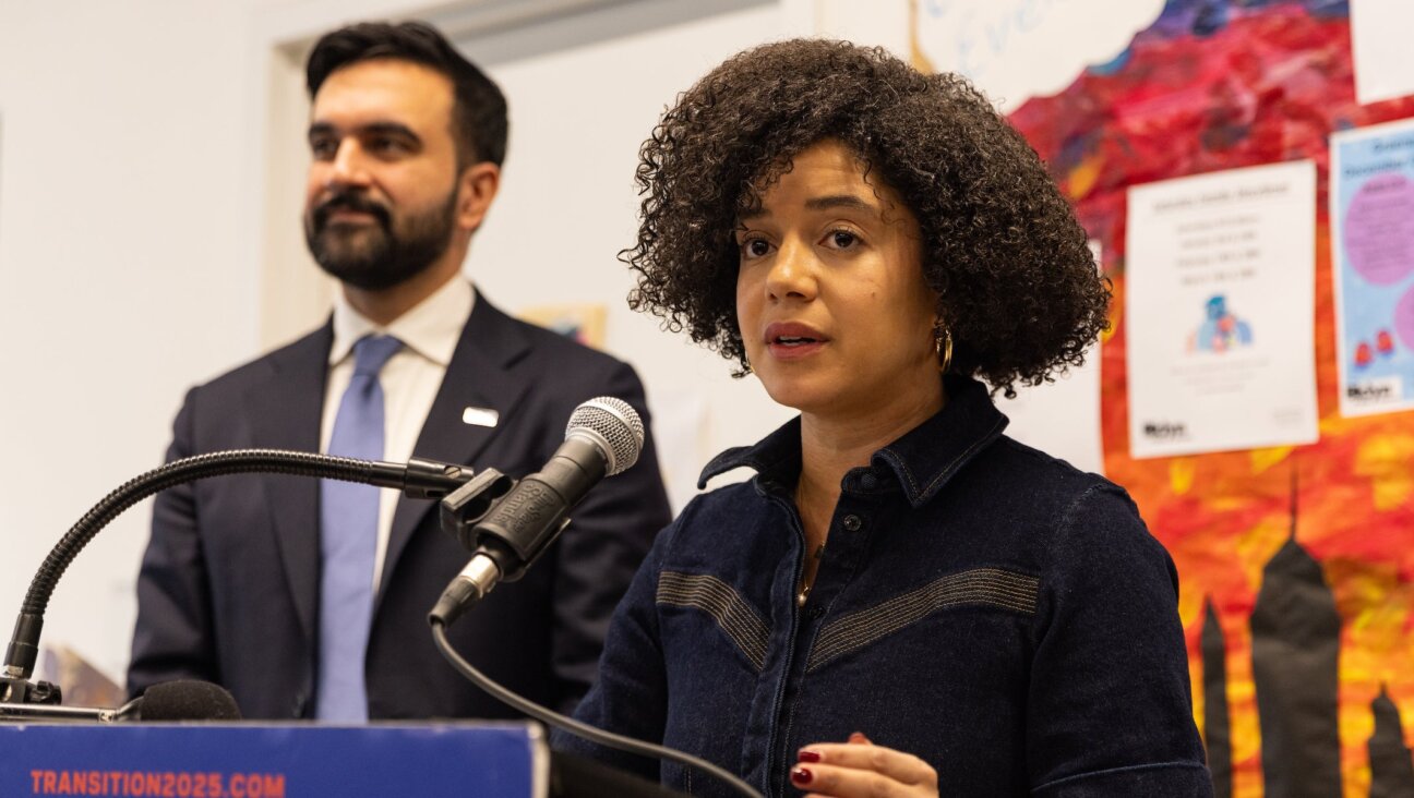 Catherine Almonte Da Costa, Mamdani’s former director of appointments, speaks during a press conference with New York City Mayor-elect Zohran Mamdani and Jahmila Edwards, Director of Intergovernmental Affairs in Brooklyn, New York on Dec. 17, 2025.