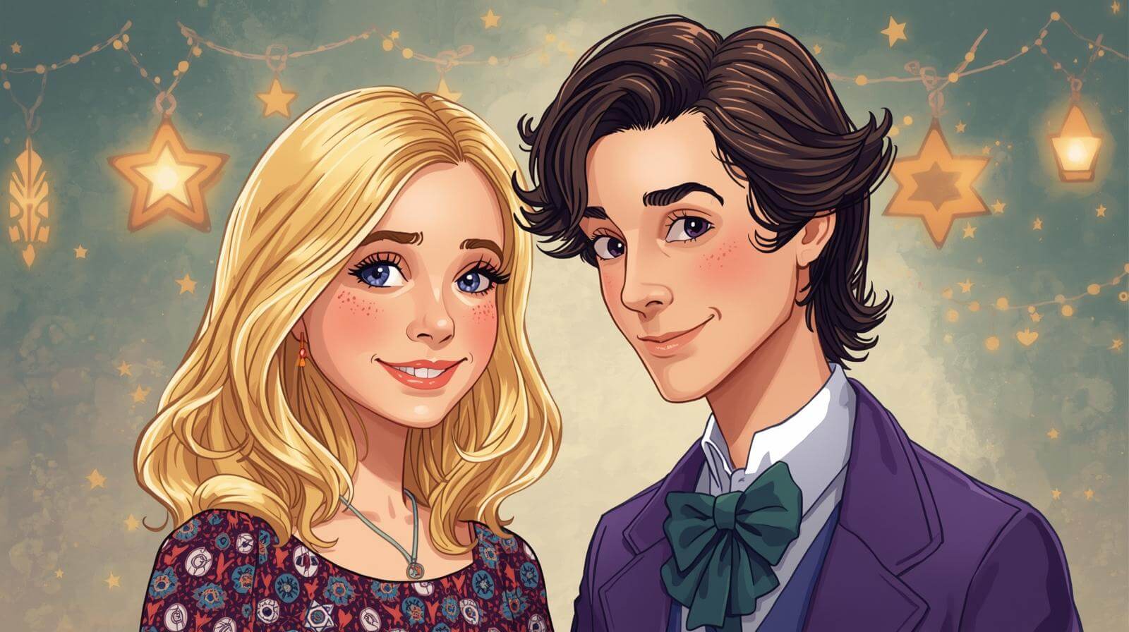 An AI-generated illustration of a Hallmark Hanukkah movie.