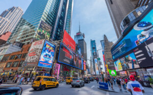 A view of Times Square in New York City.