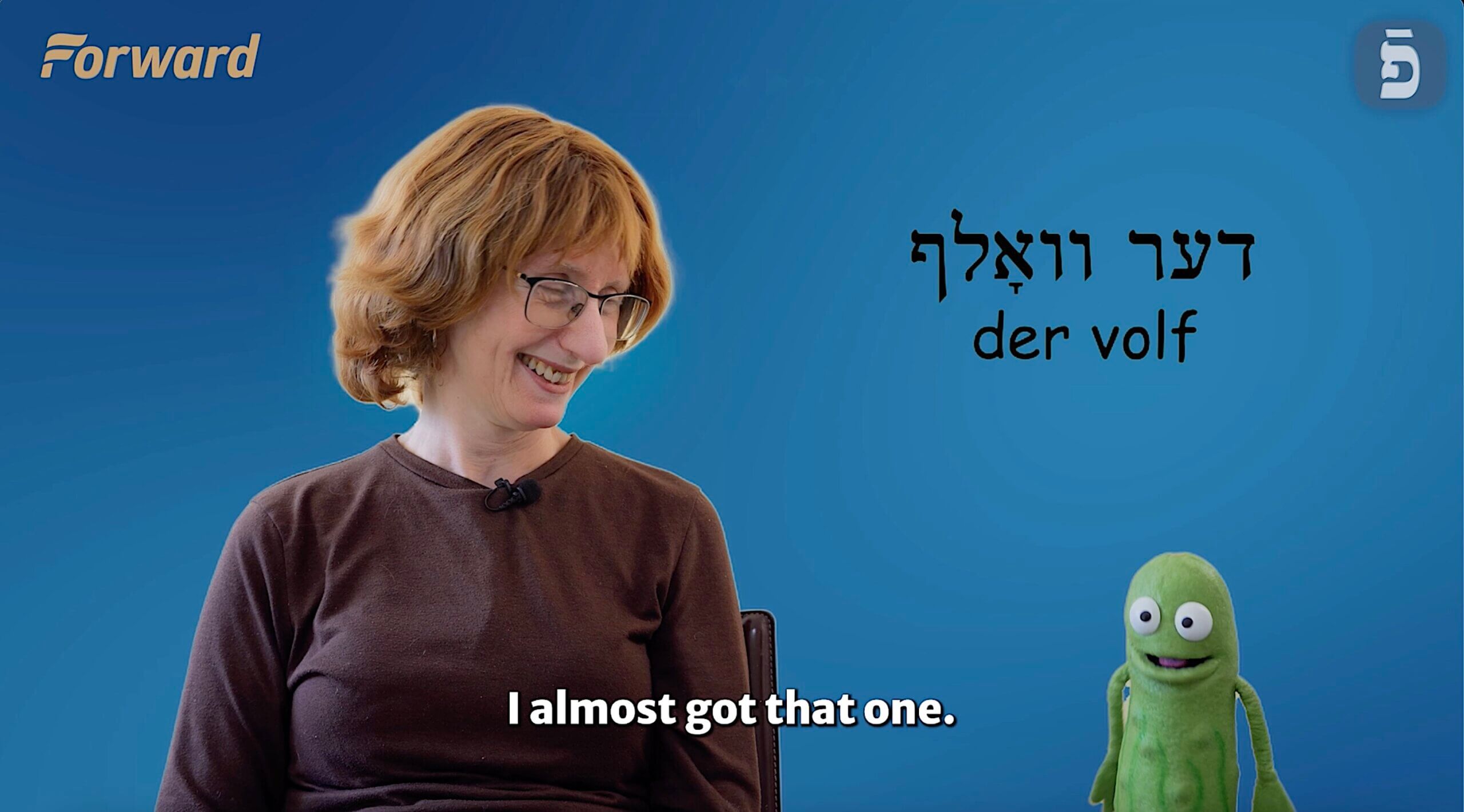 Puppet Monty Pickle is guest on the Forward’s ‘Yiddish Word of the Day’