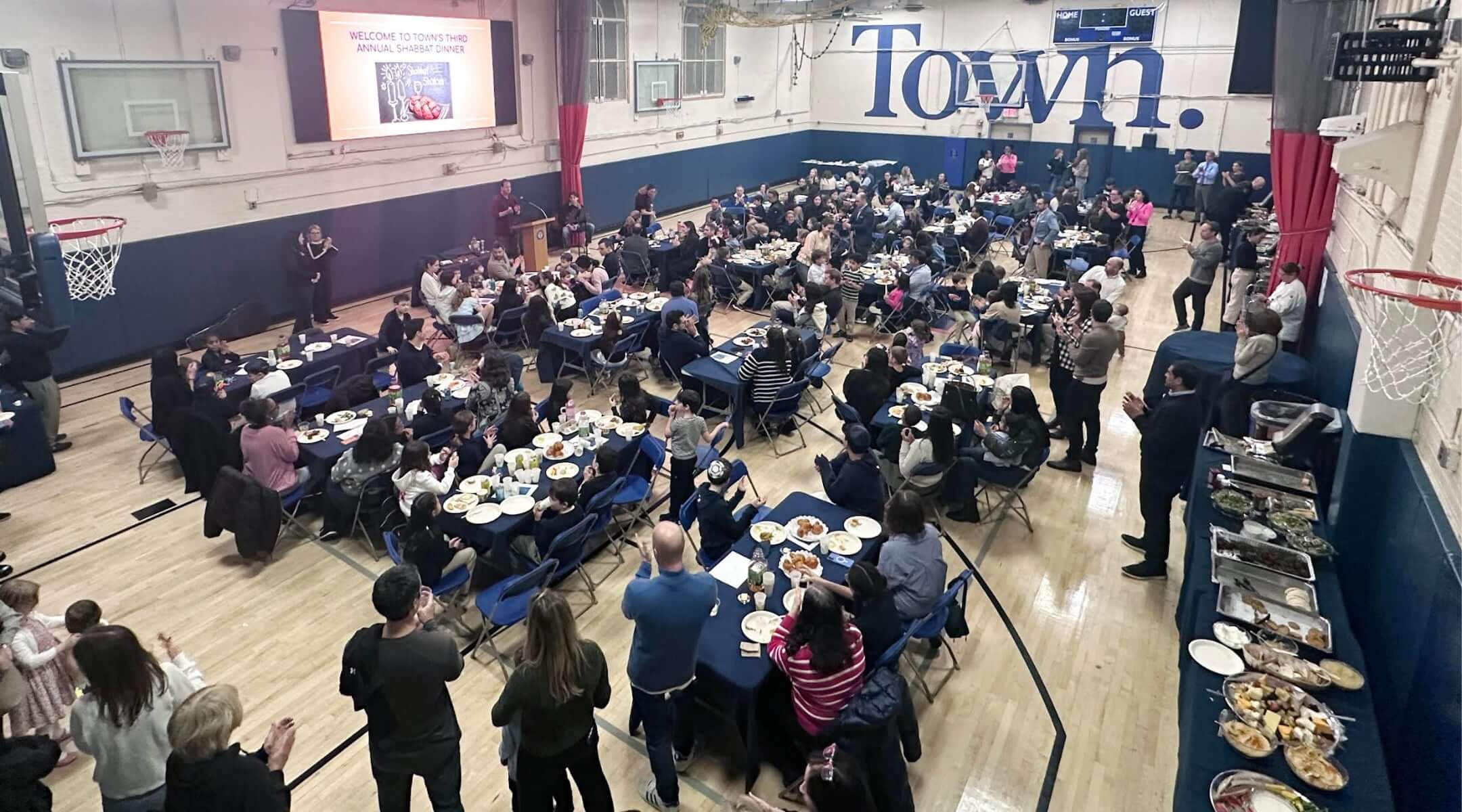 Students and parents at the Upper East Side’s Town School celebrate the school’s third annual Shabbat. 