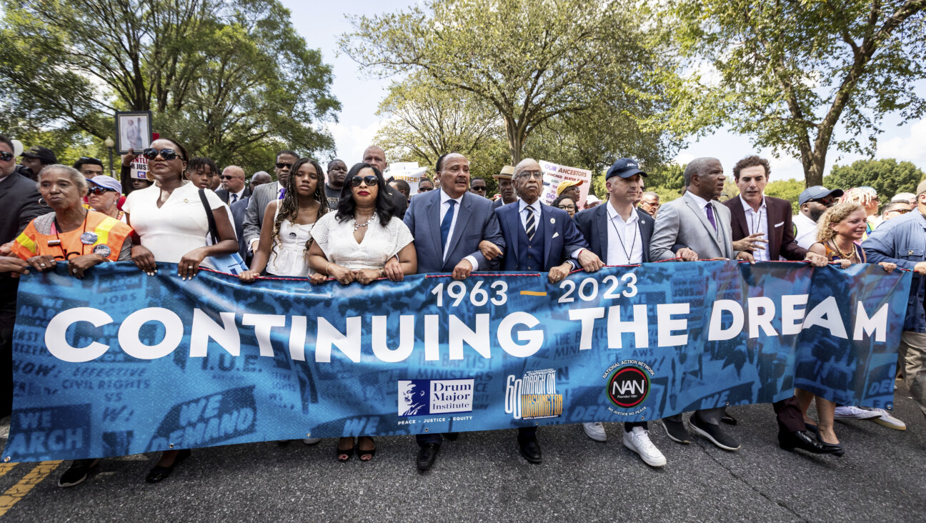 Jonathan Greenblatt, fourth from right, marches to commemorate the 60th anniversary of the March on Washington and Rev. Martin Luther King Jr.'s "I Have a Dream" speech.