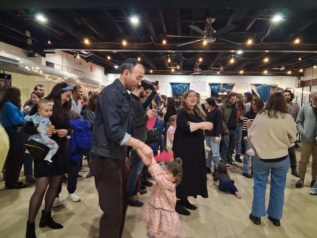 A Hanukkah celebration at the South Philadelphia Shtiebel in Dec. 2025.