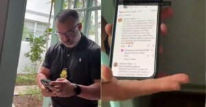 The police at Raquel Pacheco's home question her over a Facebook post critical of the mayor. 