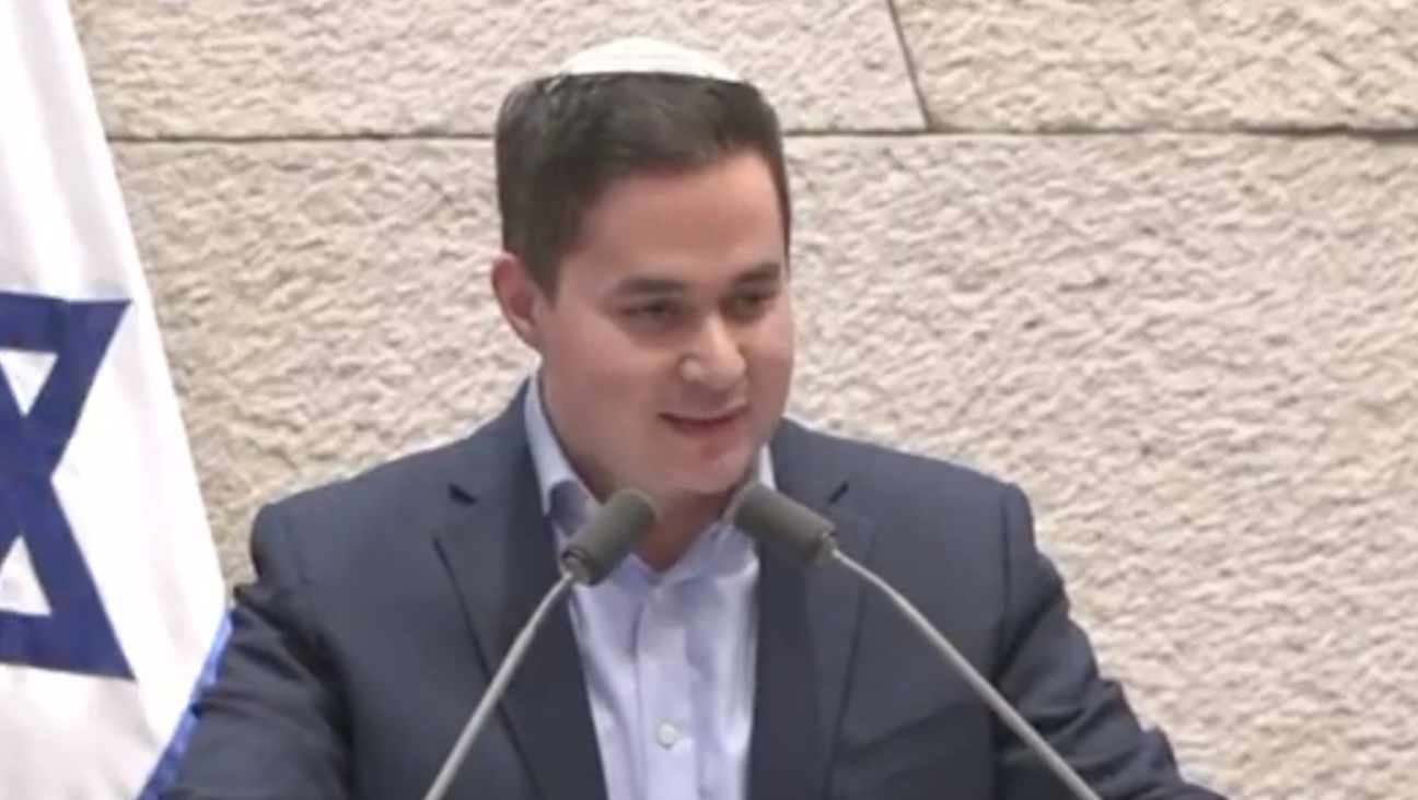 Knesset member Dan Illouz speaks before the Knesset on Jan. 5, 2025.