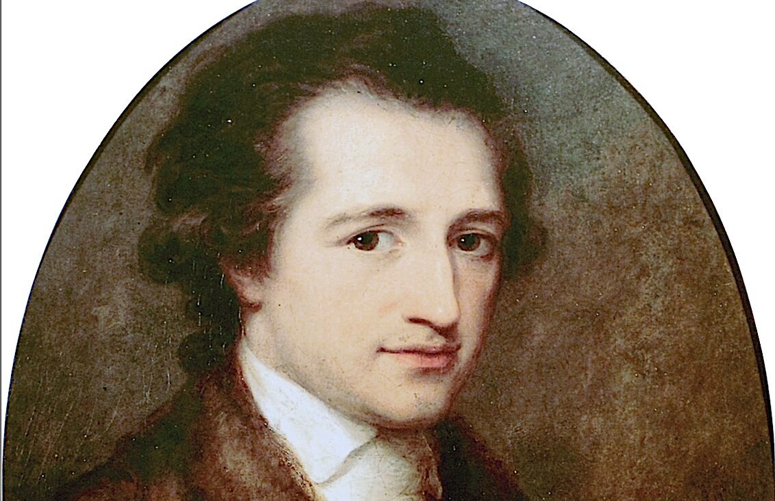 Johann Wolfgang von Goethe as a young man in a painting by Angelica Kauffmann, 1787.