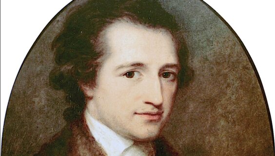 Johann Wolfgang von Goethe as a young man in a painting by Angelica Kauffmann, 1787.