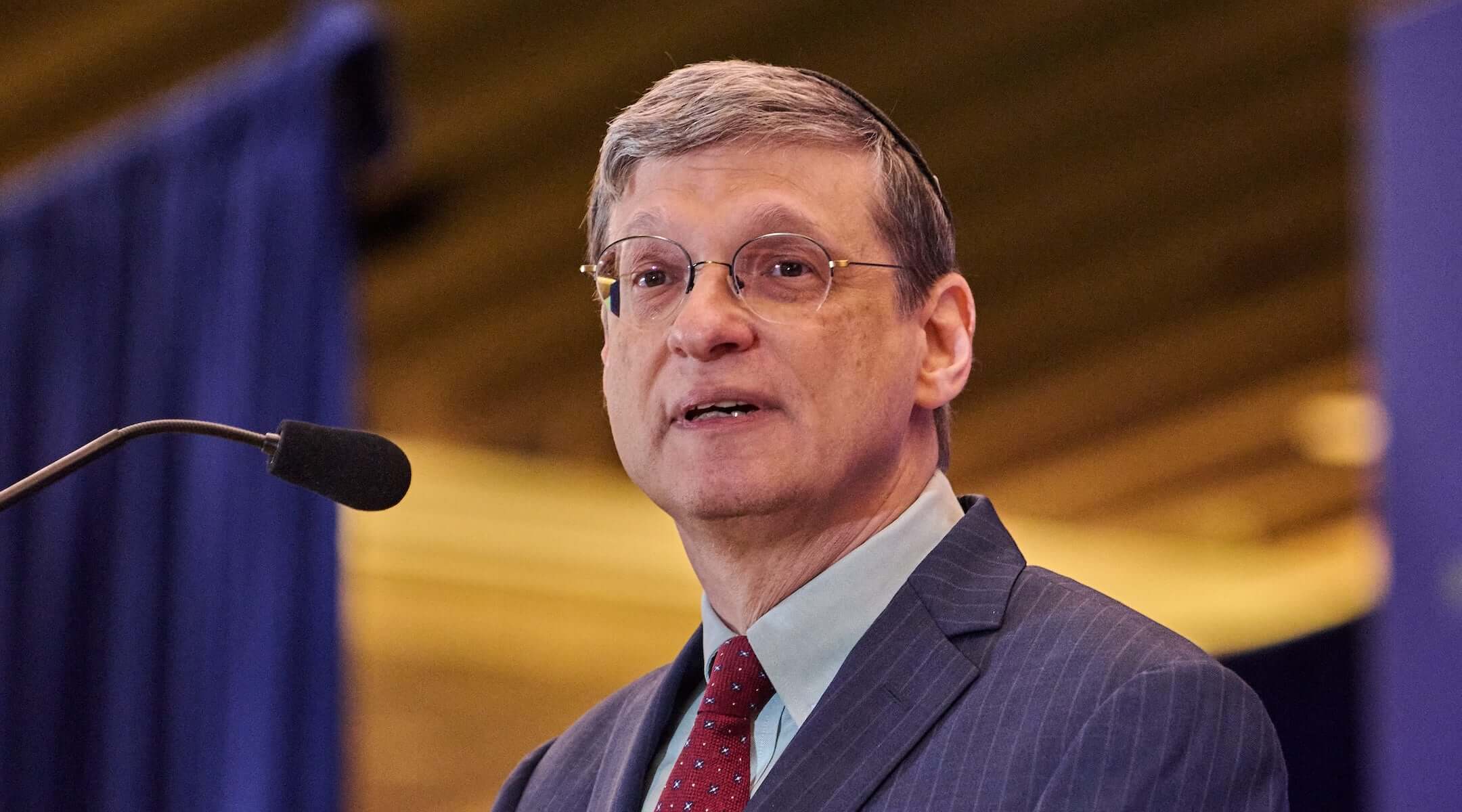 Yoram Hazony speaks at the National Conservative convention in Washington D.C., Sept. 2, 2025.