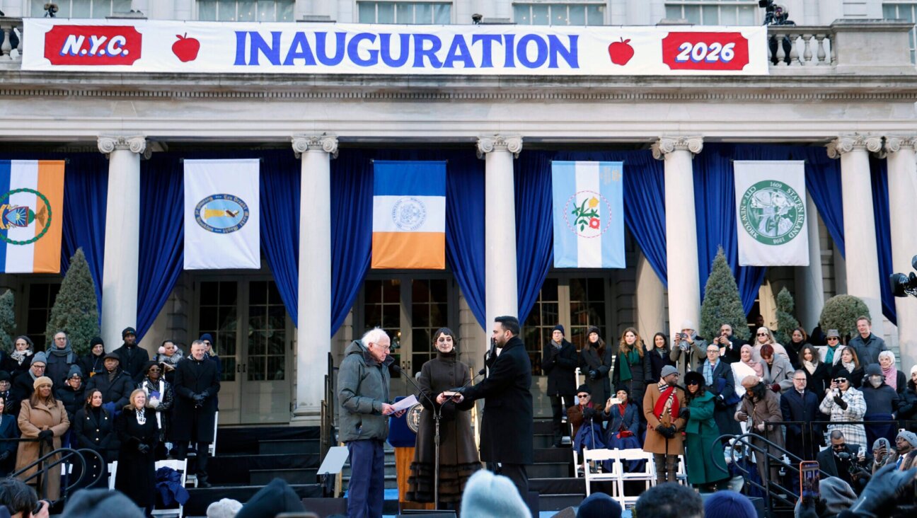 Sen. Bernie Sanders administers the oath of office to the New York City Mayor Zohran Mamdani on Jan. 1, 2026 in New York City.