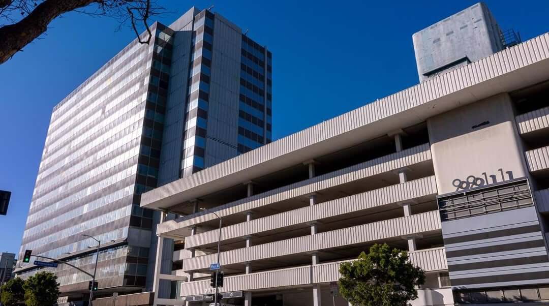 The 16-story building at 9911 W. Pico Blvd. in Los Angeles that Chabad plans to convert into the Chabad Campus for Jewish Life after a $100 million gift from real estate investor Alon Abady. (Chabad.org)