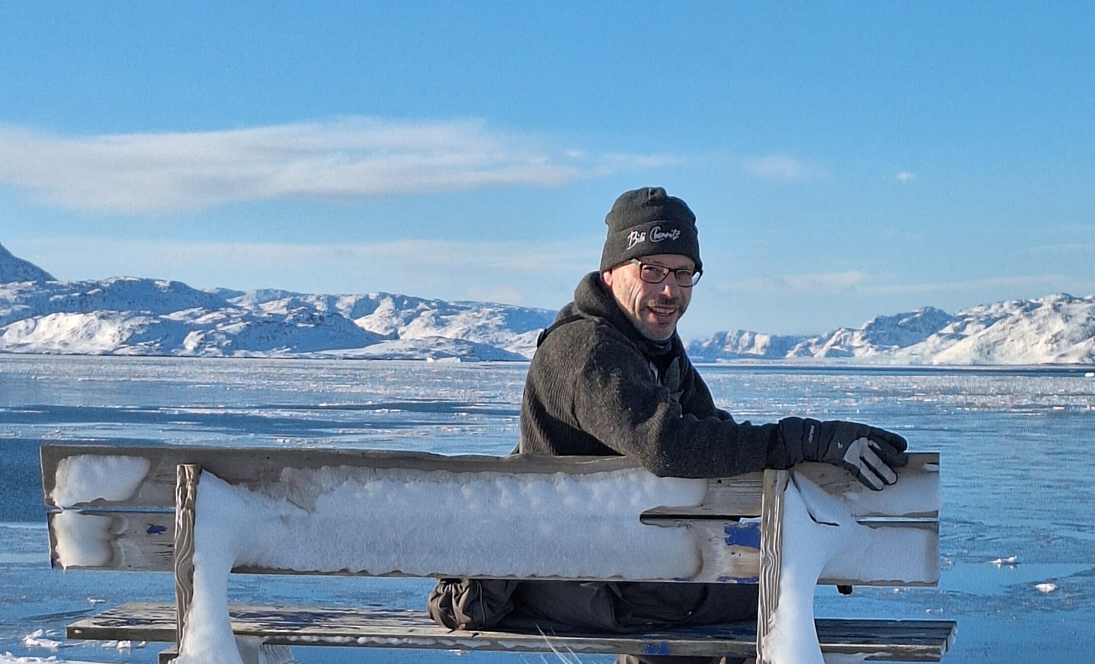 Paul Cohen near his town of Narsaq, Greenland.