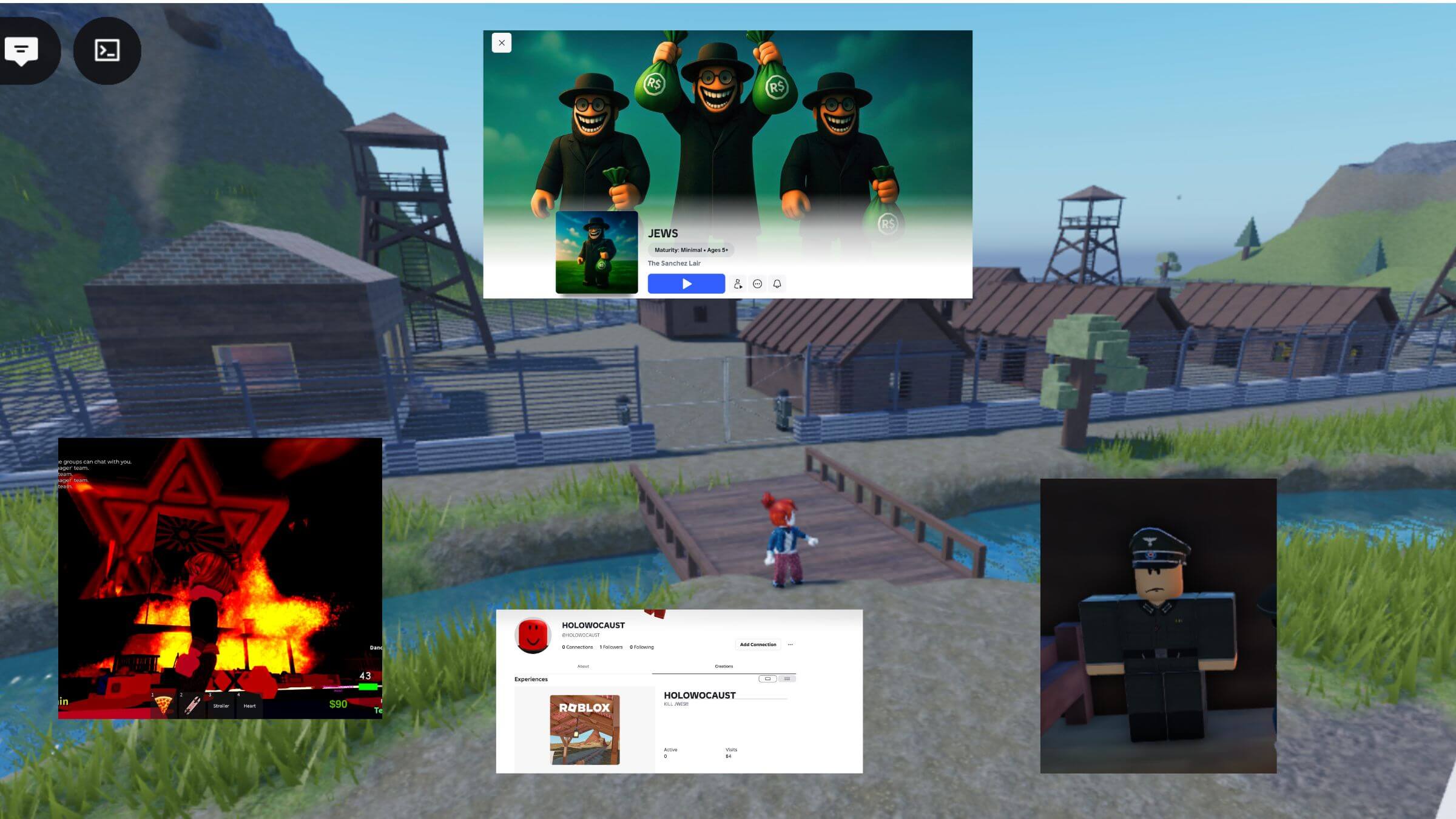 Screenshots from the gaming platform Roblox.