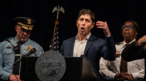 Minneapolis Mayor Jacob Frey speaks at a news conference following a shooting in Minneapolis, Minn. by an ICE agent, on Jan. 7, 2026.