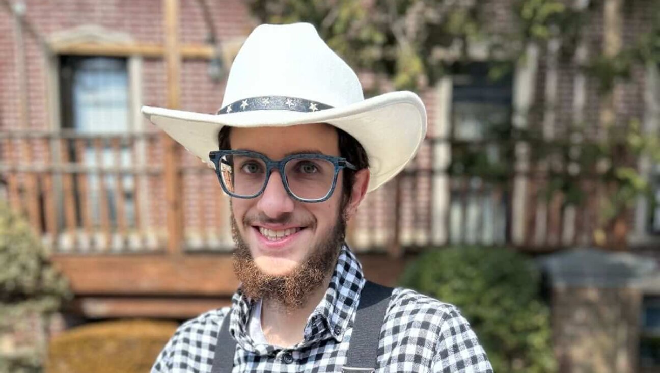 For Purim 2024, Daniel Yeroshalmi of the Crown Heights Homestead dressed, appropriately enough, as a farmer.