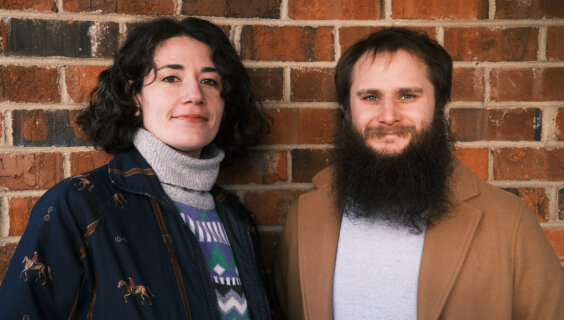 Richmond Yiddish Week founder Samantha Shokin (left) with co-organizer Daniel Kraft. 