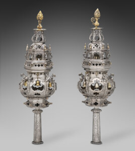 Pair of Torah finials, 1649