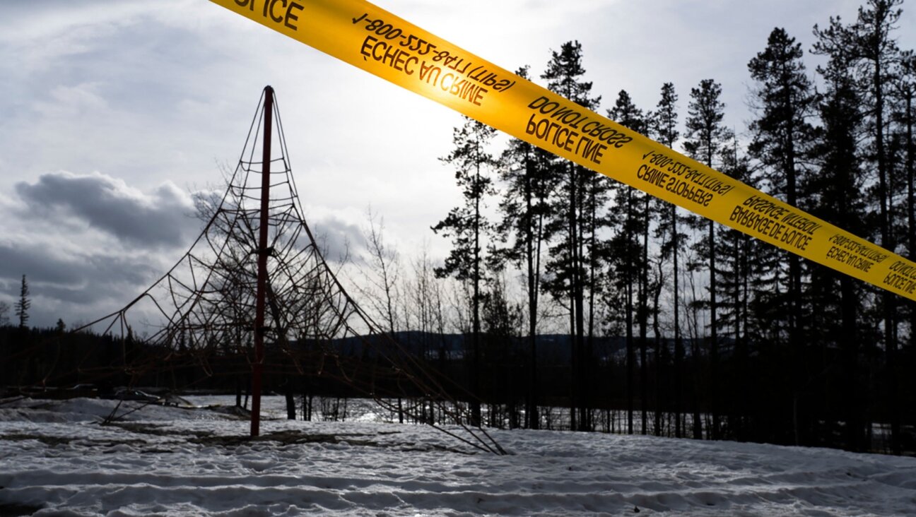 The playground at Tumbler Ridge Secondary School following a mass shooting on Feb. 10.