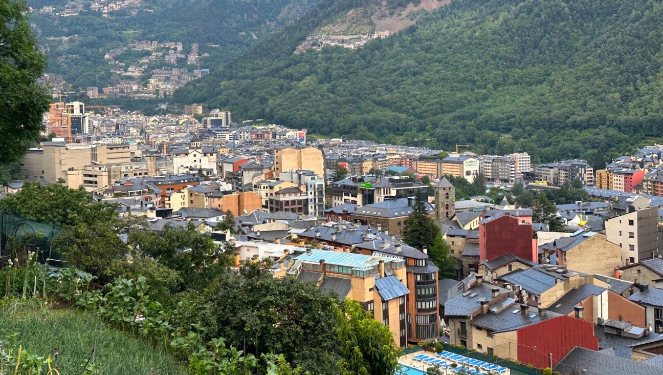 Panoramic view of Andorra La Vella, capital of the Principality of Andorra, from a hiking trail in the Pyrenees. (Larry Luxner)