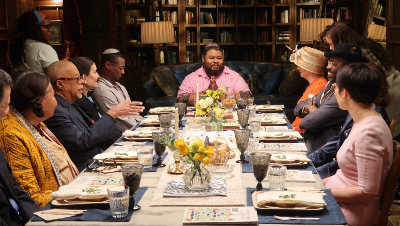 In the first episode of'Black and Jewish America,' Henry Louis Gates Jr. (third from left) sits down at a seder table with Black, Jewish, and Black-Jewish scholars and community leaders.