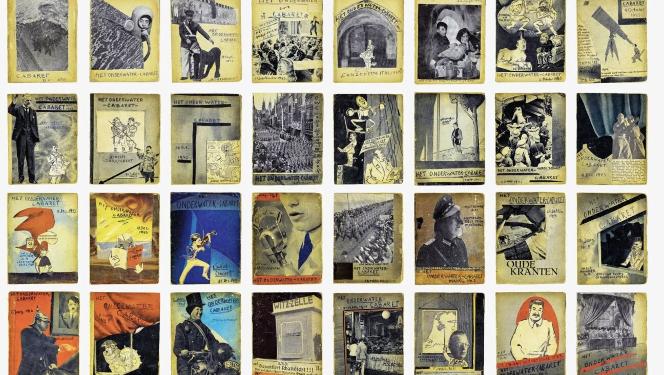 Covers of the first 32 editions of 'The Underwater Cabaret,' an underground proto-zine produced by Curt Bloch in an attic crawl space in Enschede, Holland, from August, 1943 to April, 1945.