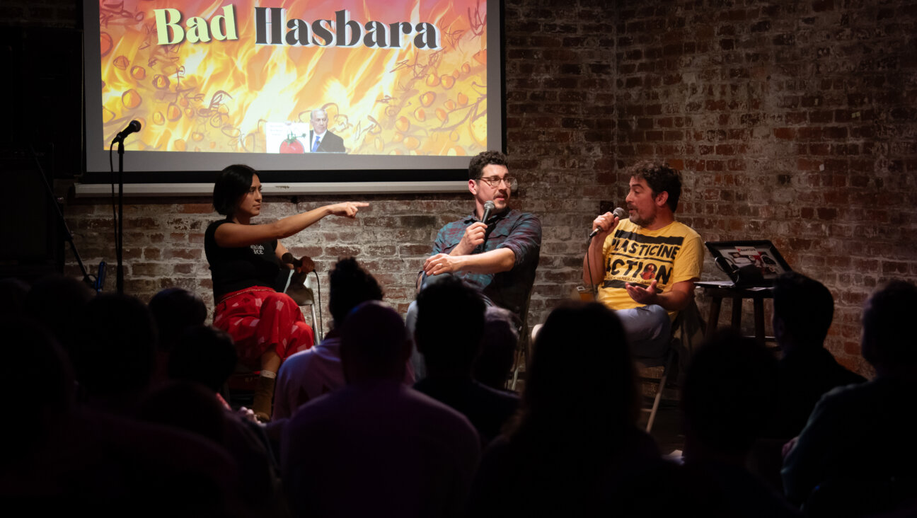 Co-hosts Matt Lieb and Daniel Maté at a 'Bad Hasbara' live show