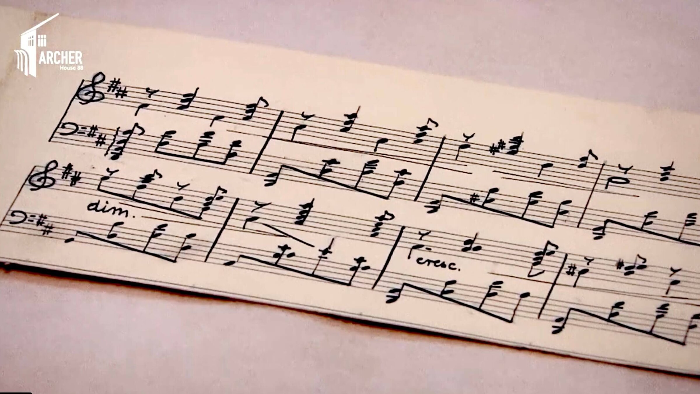 Sheet music of one of the songs performed on Holocaust Remembrance Day, Jan. 27, at the Kennedy Center in Washington, D.C.