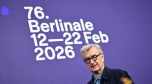 Wim Wenders, president of the Berlinale Jury, arrives at the press conference of the Berlinale International Jury on Feb. 12, 2026, in Berlin.