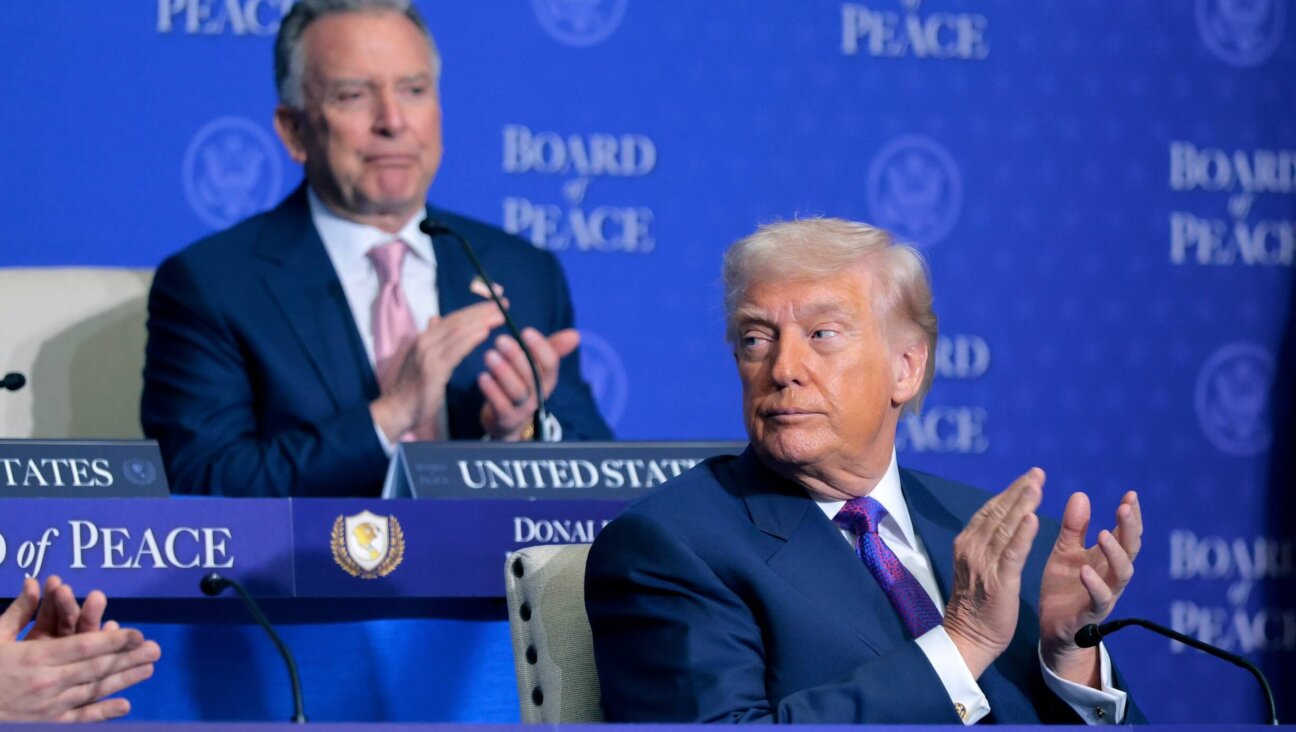 President Donald Trump (R) and Special Envoy to the Middle East Steve Witkoff on Feb. 19.