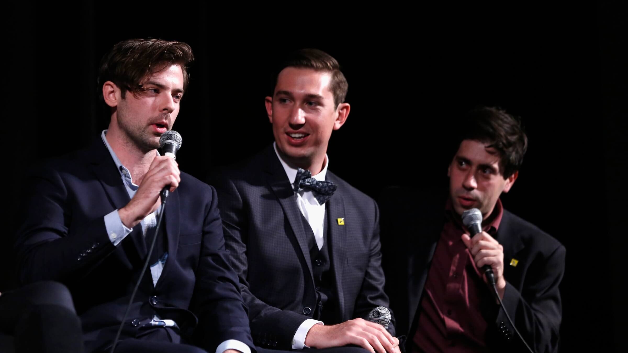 Actor Zachary Webber (left) speaks at the 18th Annual Savannah Film Festival in October 2015.