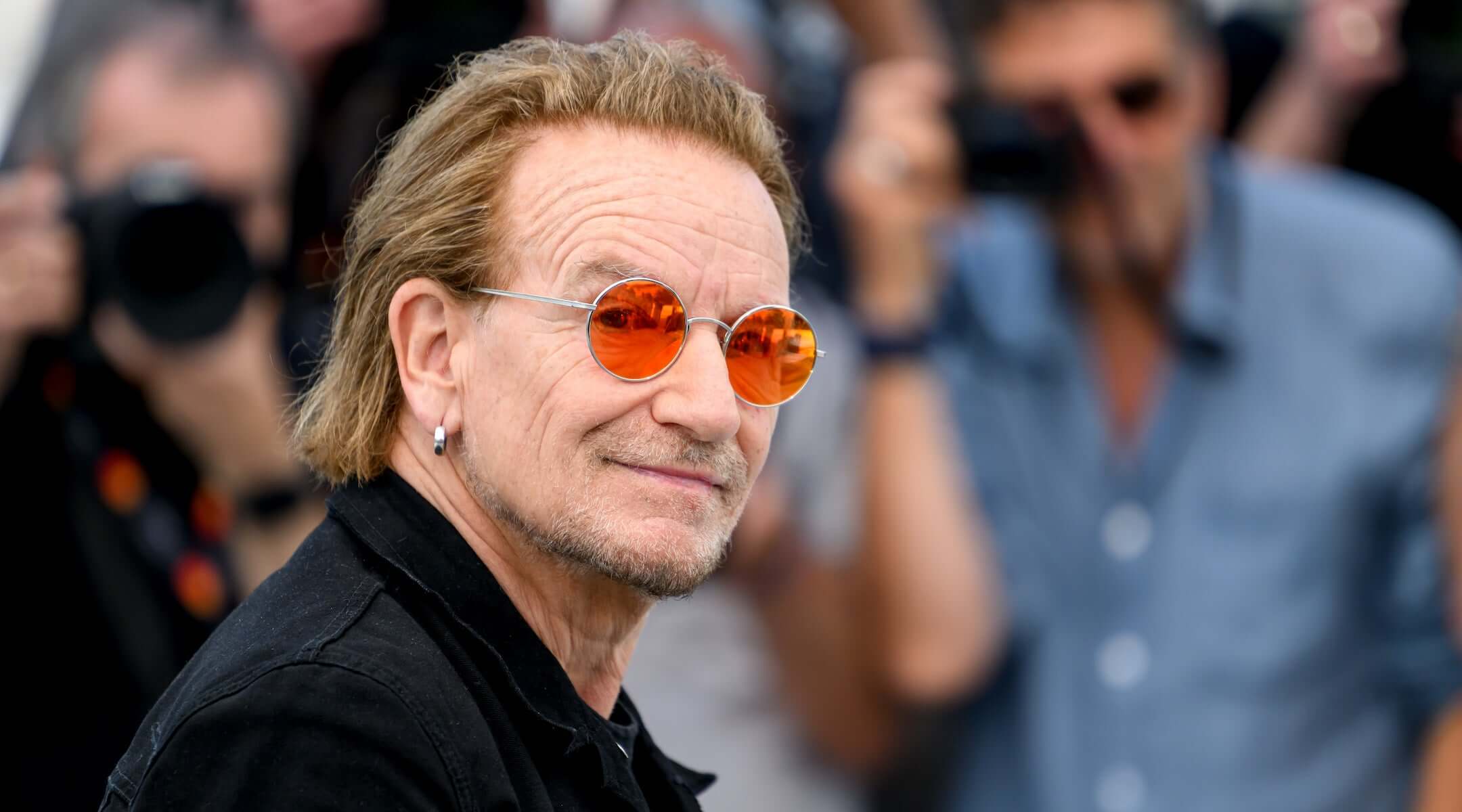 Bono at the 78th annual Cannes Film Festival at Palais des Festivals on May 17, 2025 in Cannes, France.