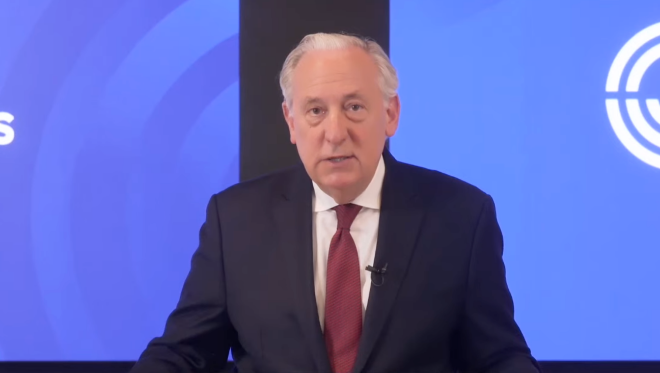The president and CEO of the Jewish Federations of North America, Eric Fingerhut, gives the organization’s first “State of the Jewish Union” address on Feb. 19, 2026. (Screenshot)