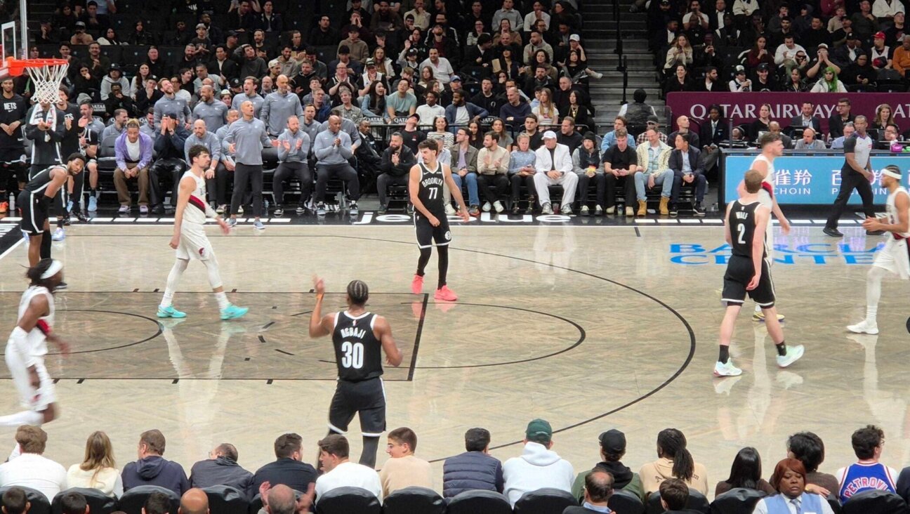 Ben Saraf, Deni Avdija and Danny Wolf share the court during the Portland Trail Blazers-Brooklyn Nets matchup on March 16, 2026. It was the first NBA game to feature three players with Israeli citizenship.