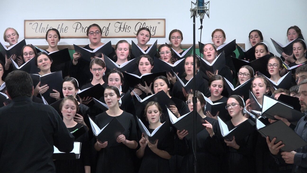 The a cappella choir of Amish Mennonite students from Calvary Bible School in Calico Rock, Arkansas.