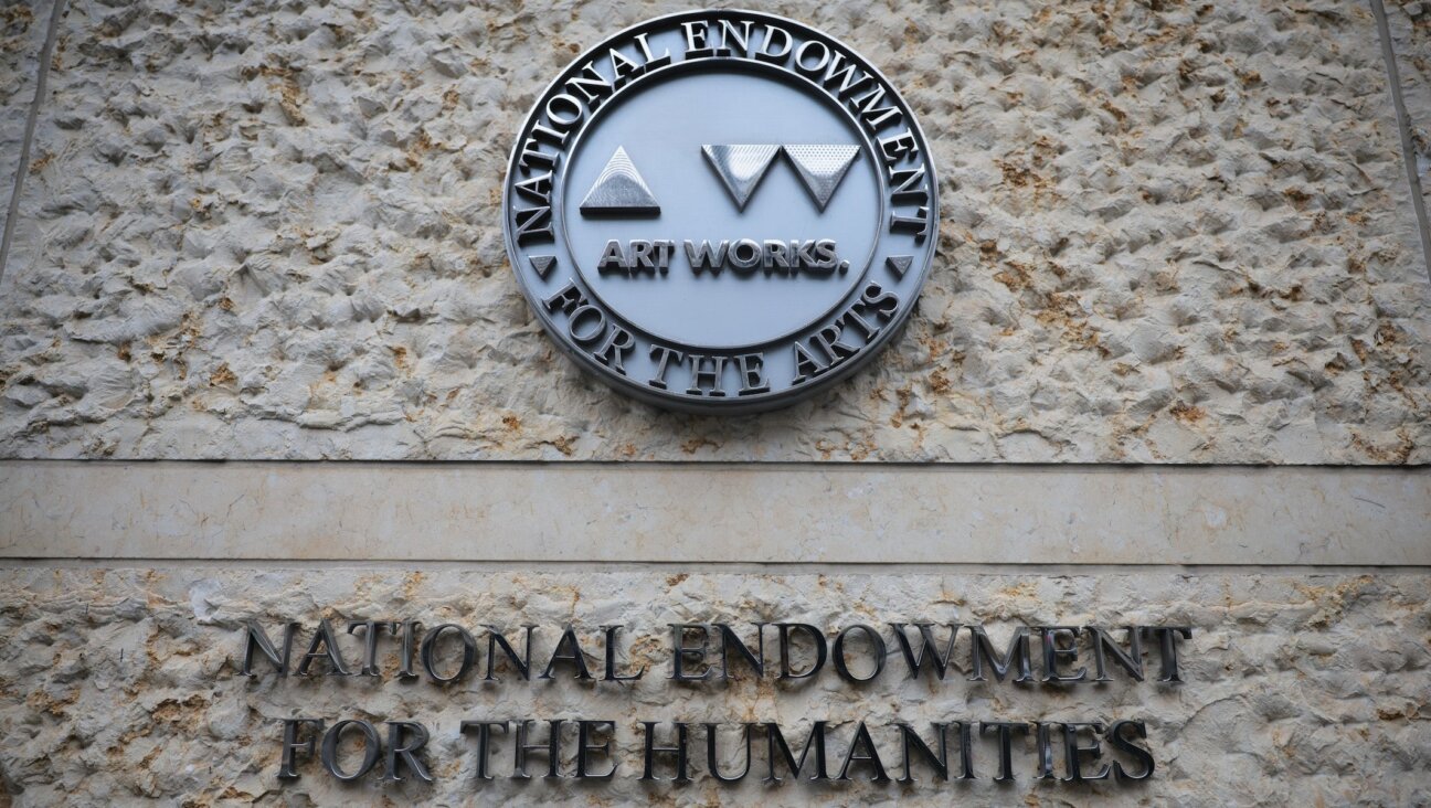 Rain falls on the National Endowment for the Humanities building (NEH) on April 11, 2025 in Washington, DC. The NEH has begun laying off staff after President Donald Trump and the Department of Government Efficiency’s (DOGE) February 11 executive order to reduce the federal workforce.
