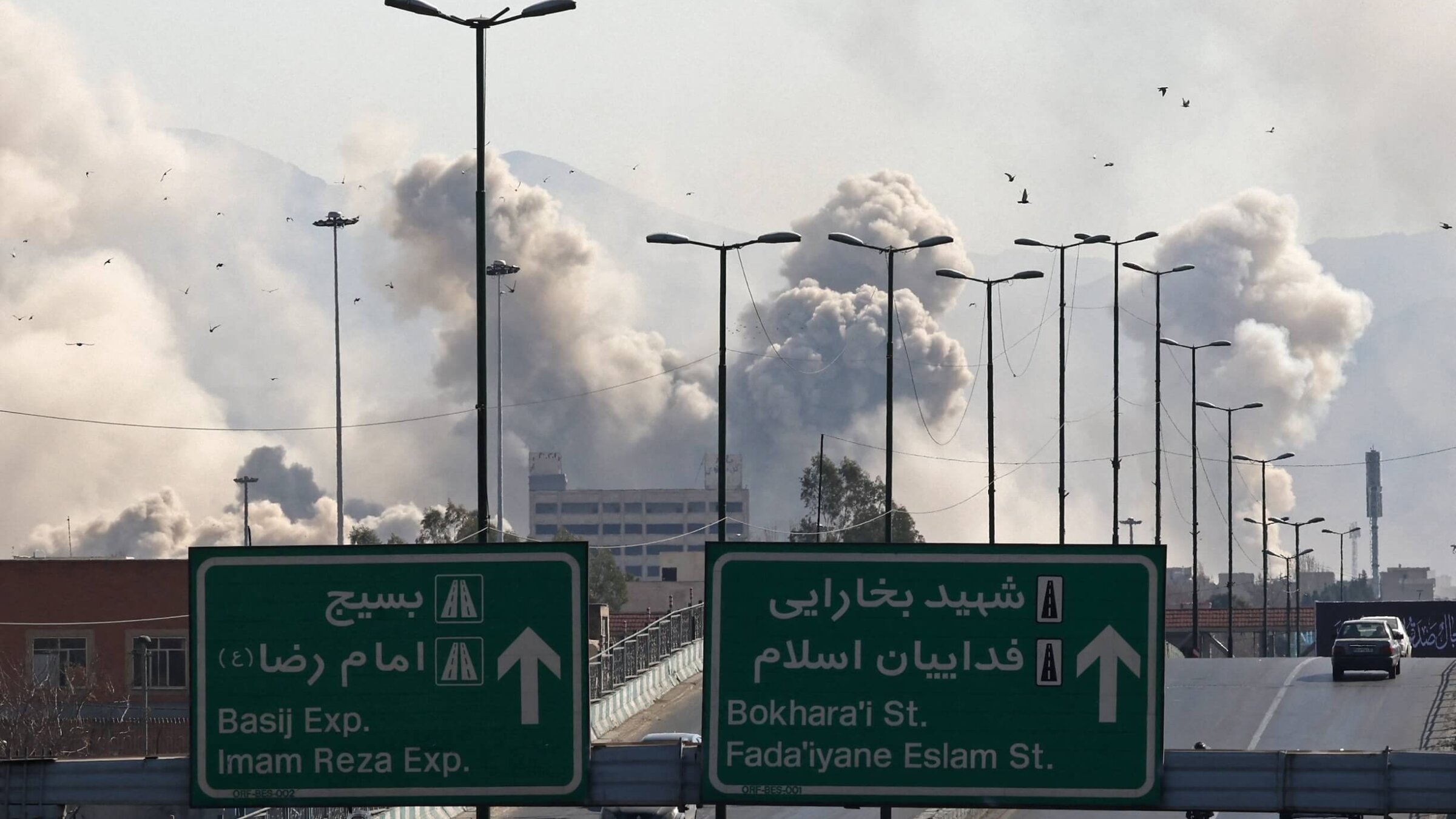 Smoke rising after a strike on the Iranian capital of Tehran on March 5. 