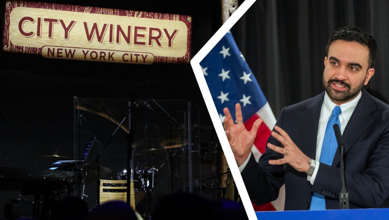 Collage photo of the City Winery in New York City and Mayor Zohran Mamdani