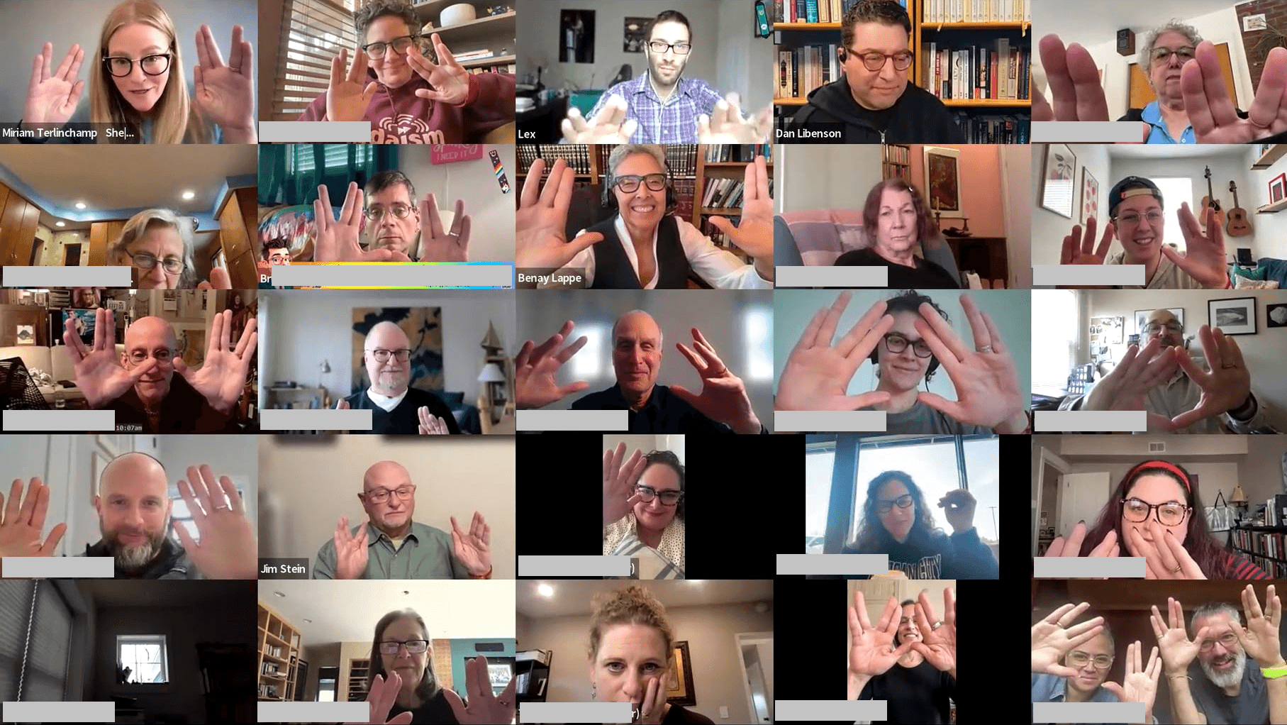 The 'priestly blessing' at a recent Judaism Unbound event