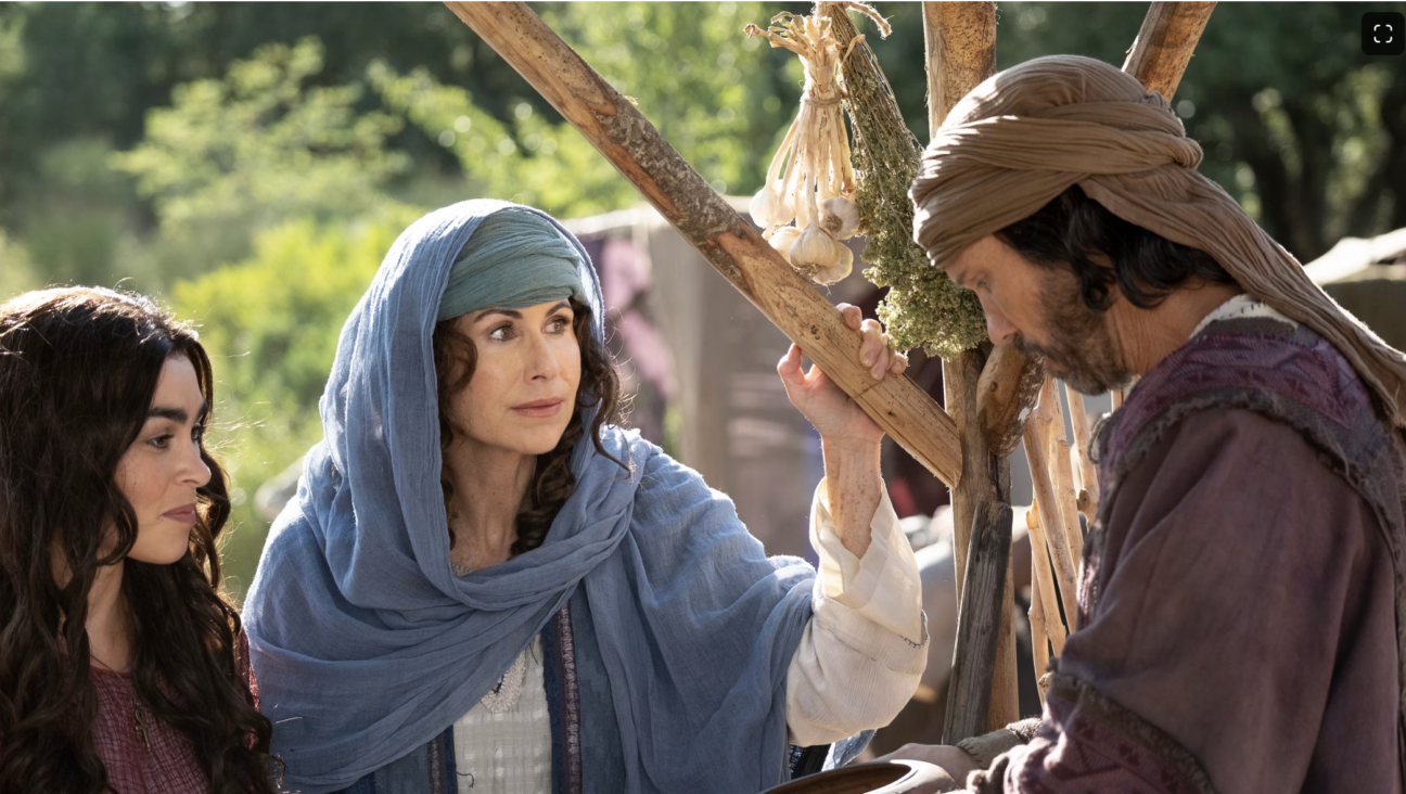 Hagar, Sarah and Abraham in Fox's <i>The Faithful: Women of the Bible.</i>