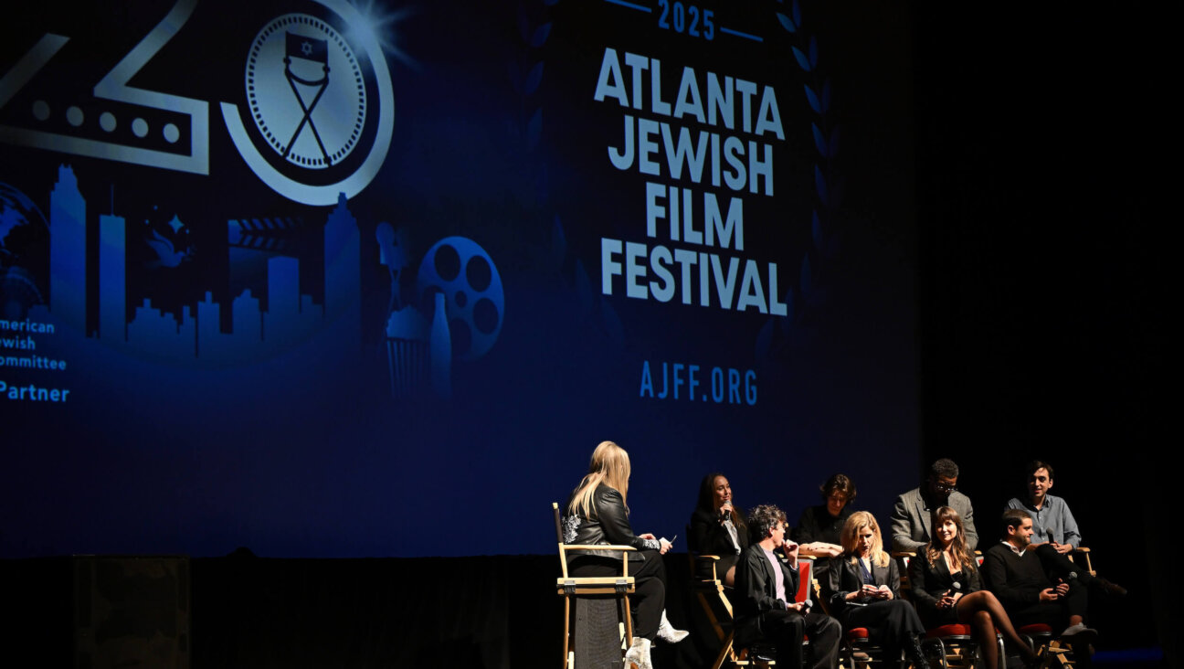 A panel speaks onstage during the 25th Atlanta Jewish Film Festival " on Feb. 19, 2025 in Atlanta, Georgia.
