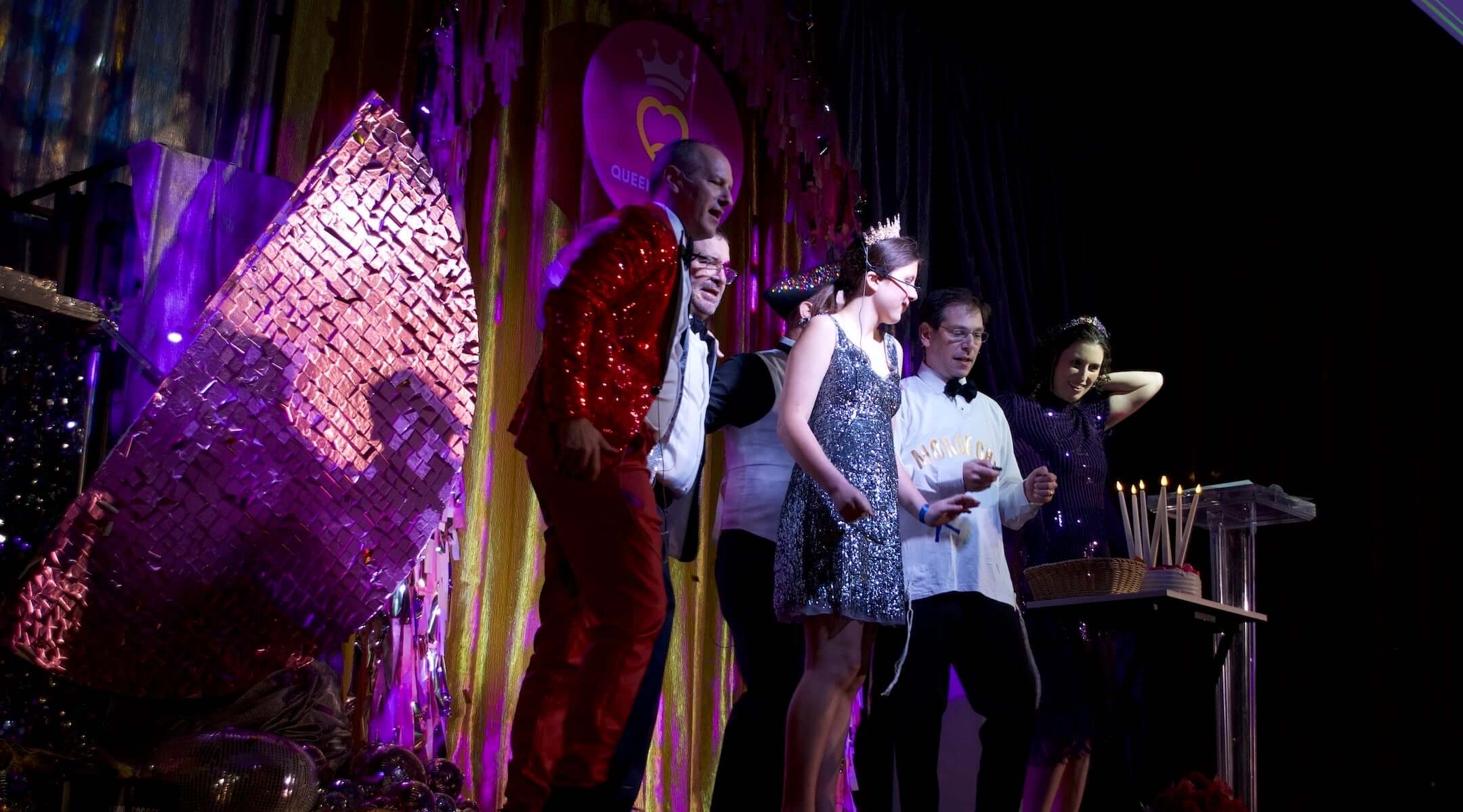 Clergy of Congregation Shearith Israel in Texas perform the annual Purim spiel on March 1, 2026.