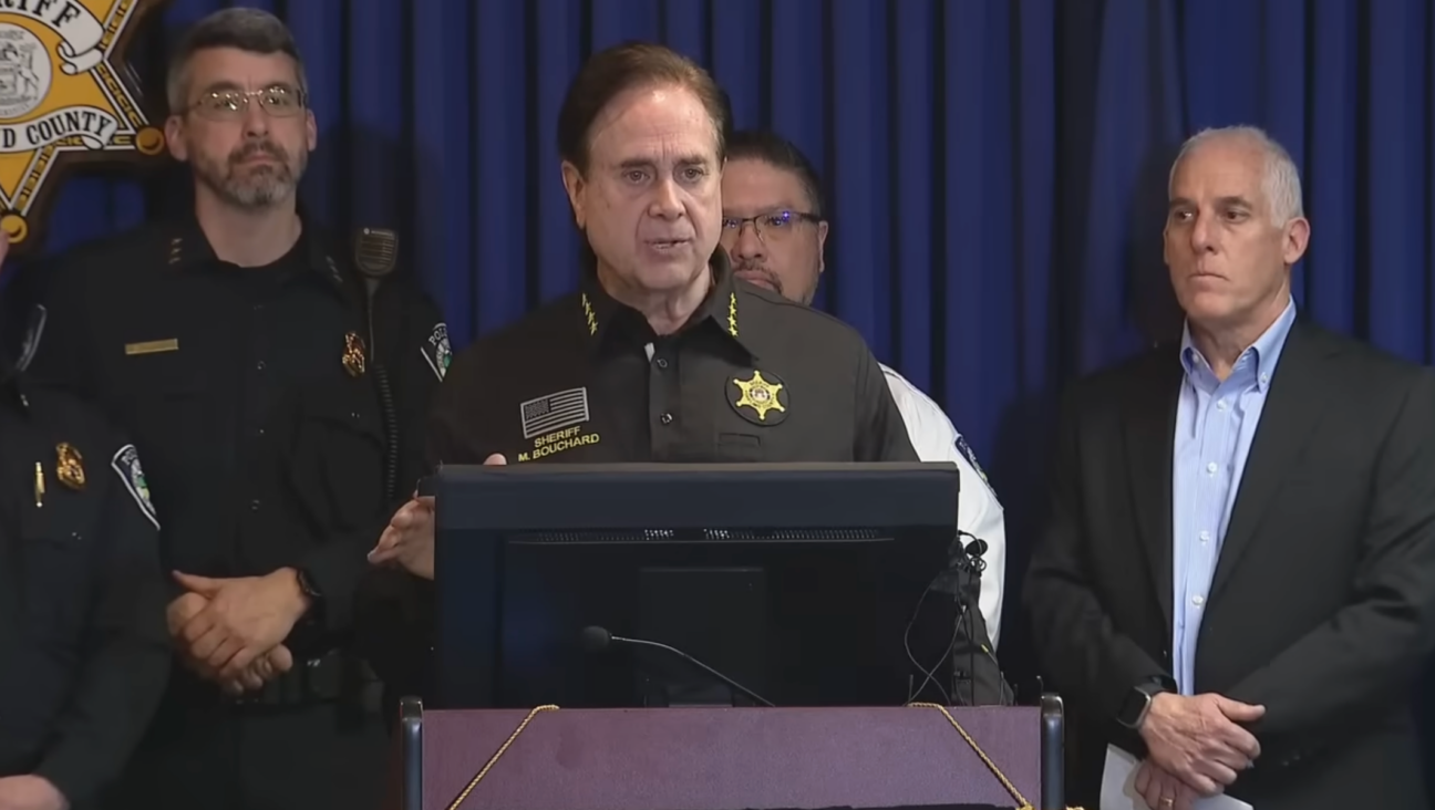 Oakland County Sheriff Michael Bouchard speaks during a press conference on March 19, 2026. (Screenshot)