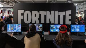 Fairgoers play video games at the Japanese publisher Nintendo Switch’s stand during Milan Games Week and Cartoomics 2024 at Fiera Milano Rho on November 22, 2024 in Milan, Italy. (Emanuele Cremaschi/Getty Images)