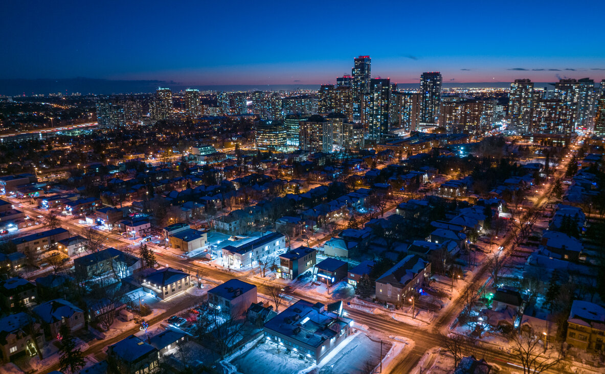 Toronto skyline at night