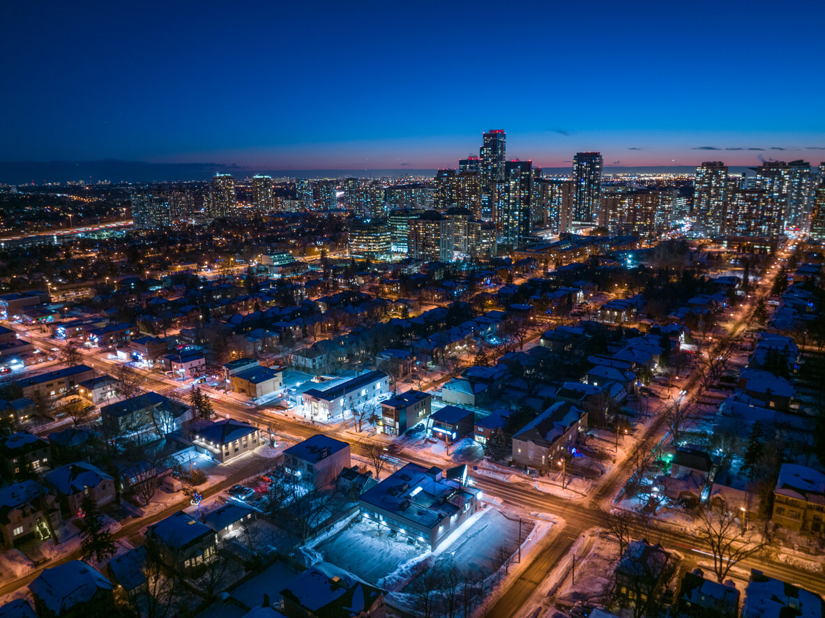 Toronto skyline at night