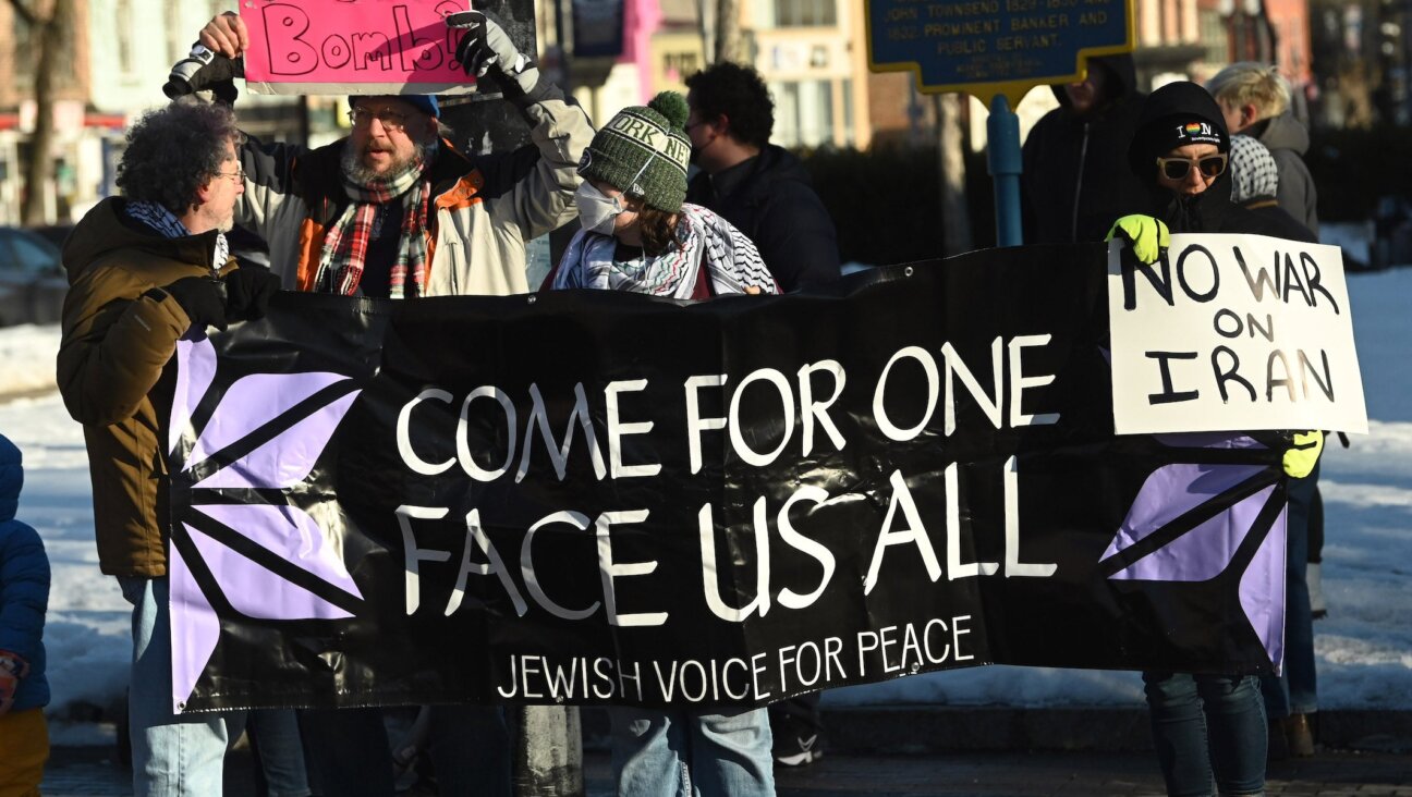 Local groups and residents speak out against the U.S./Israeli war against Iran during a local protest in Townsend Park on Sunday, March 1, 2026 in Albany, N.Y. (Lori Van Buren/Times Union)